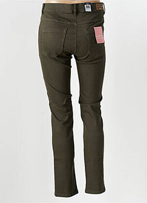 Pantalon slim țesătură poplin mărime normală verde ZERRES femeie