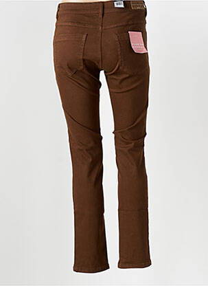 Pantalon slim țesătură poplin mărime normală maro ZERRES femeie