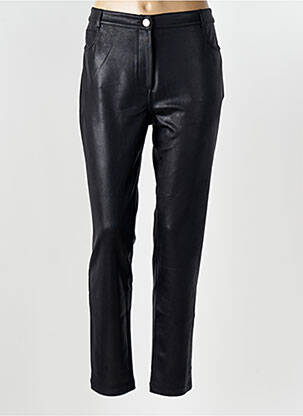 Pantalon slim țesătură poplin mărime normală negru EVA KAYAN femeie