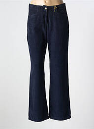 Pantalon larg închidere cu fermoar sub clapetă cu nasturi mărime normală albastru COUTURIST femme