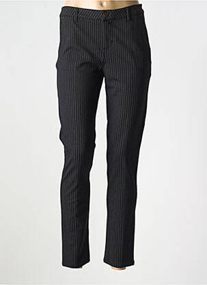 Pantalon chino închidere cu fermoar sub clapetă cu nasturi mărime normală negru MAYJUNE femeie