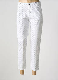 Pantalon 7/8 talie cu cleme mărime normală alb MAYJUNE femme