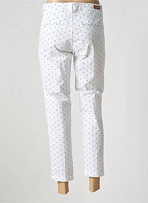Pantalon 7/8 talie cu cleme mărime normală alb MAYJUNE femeie