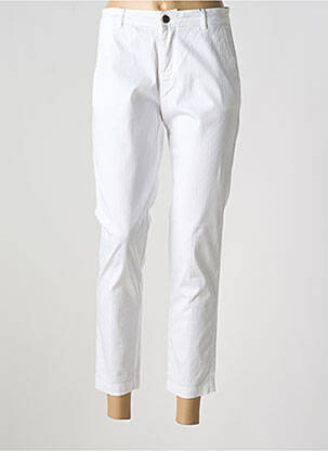 Pantalon 7/8 elasticitate mărime normală alb MAYJUNE femeie