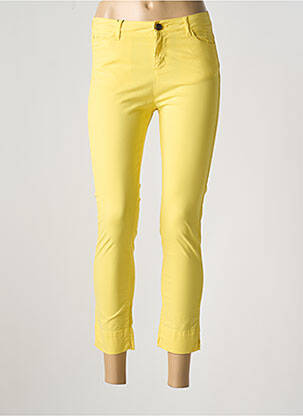 Pantalon 7/8 elasticitate talie joasă galben MAYJUNE femeie