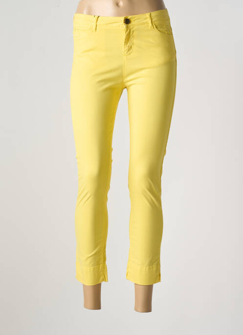 Pantalon 7/8 elasticitate talie joasă galben MAYJUNE femme