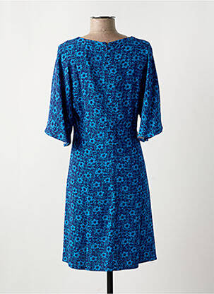 Rochie scurtă mâneci 3/4 mâneci 3/4 albastru NICE THINGS femeie