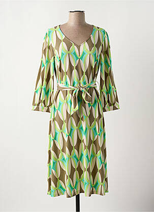 Rochie midi croială fluidă mâneci lungi verde BETTY BARCLAY femeie