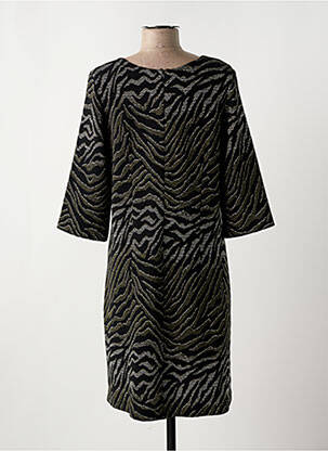 Rochie midi mâneci 3/4 mâneci 3/4 negru RIVIERES DE LUNE femeie