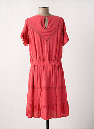 Rochie midi mâneci scurte mâneci scurte roz TEOH & LEA femeie