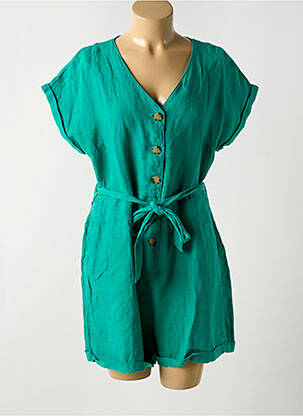 Salopetă scurtă verde RIVIERES DE LUNE femeie