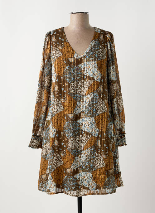 Rochie scurtă maro LOLA ESPELETA femeie