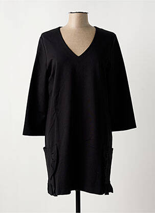 Rochie midi mâneci lungi mâneci lungi negru RIVIERES DE LUNE femeie