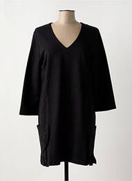 Rochie midi mâneci lungi mâneci lungi negru RIVIERES DE LUNE femme