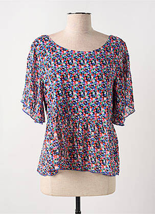 Bluză imprimeu fantezie mâneci 3/4 albastru LOLA ESPELETA femme