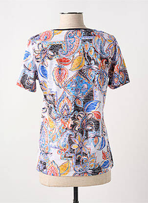 Tricou guler în v mâneci scurte albastru CONCEPT K femeie