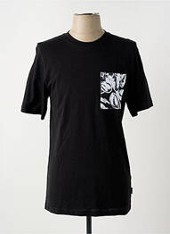 Tricou croială dreaptă mâneci scurte negru JACK & JONES băiat