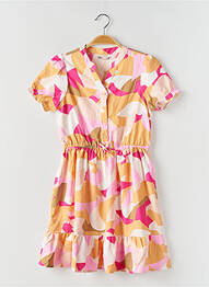 Rochie midi mâneci scurte mâneci scurte portocaliu ONLY fille