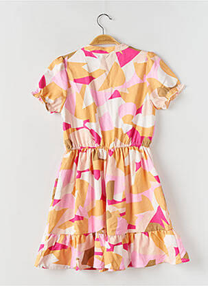 Rochie midi mâneci scurte mâneci scurte portocaliu ONLY fată