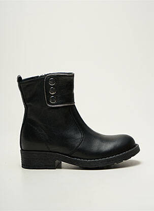 Botine/ghete material neted toc mic negru REQINS fată