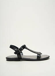 Sandale/pantofi decupați material neted chiquet negru REQINS fată