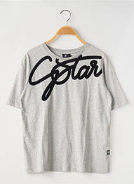 Tricou elasticitate mâneci scurte gri G STAR fată