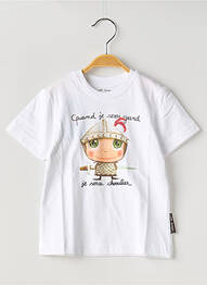 Tricou croială cambrată mâneci scurte alb ISABELLE KESSEDJIAN garcon