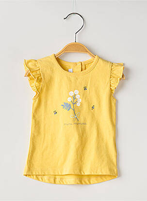 Tricou croială cambrată mâneci scurte galben ABSORBA fată