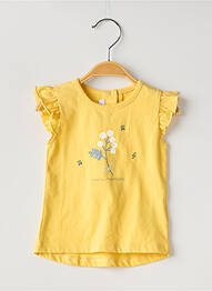 Tricou croială cambrată mâneci scurte galben ABSORBA fille