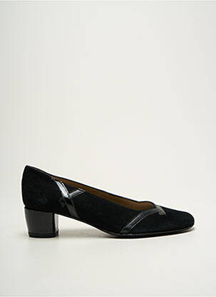 Pantofi cu toc nubuc toc de 4 la 6 cm negru AZUREE femeie
