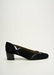 Pantofi cu toc țesătură satinată toc de 4 la 6 cm negru AZUREE femme