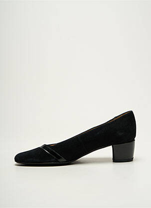 Pantofi cu toc nubuc toc de 4 la 6 cm negru AZUREE femeie