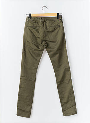 Pantalon chino elasticitate talie joasă verde LE TEMPS DES CERISES bărbat