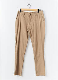 Pantalon chino țesătură poplin mărime normală maro SUN VALLEY homme