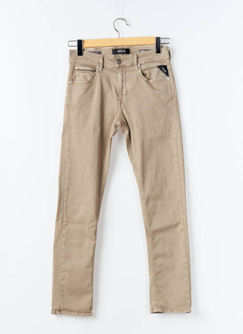 Blugi cu croială slim maro REPLAY bărbat