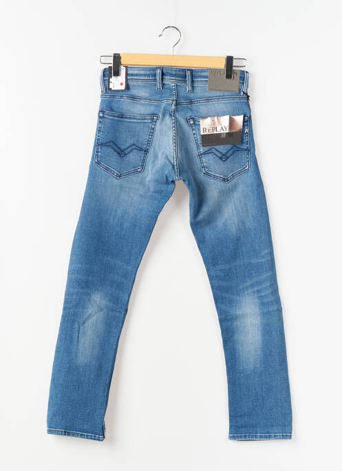 Blugi cu croială slim albastru REPLAY bărbat
