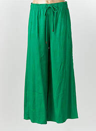 Pantalon larg țesătură crep mărime normală verde FREEMAN T.PORTER femeie