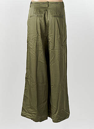 Pantalon larg închidere cu fermoar sub clapetă cu cârlig mărime normală verde FREEMAN T.PORTER femeie
