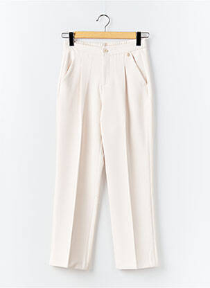 Pantalon drept talie elastică bej LIU  JO femeie