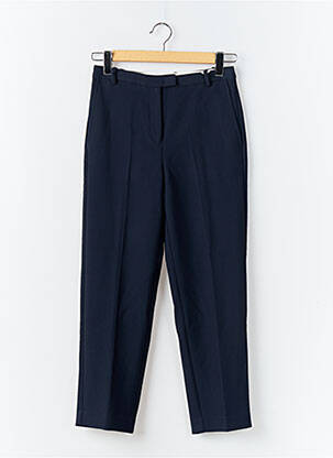 Pantalon drept închidere cu fermoar sub clapetă cu cârlig albastru TOMMY HILFIGER femeie