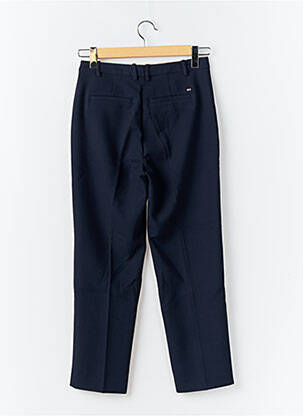 Pantalon drept închidere cu fermoar sub clapetă cu cârlig albastru TOMMY HILFIGER femeie