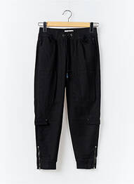 Pantalon cargo talie elastică negru FREEMAN T.PORTER femeie