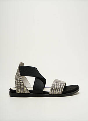 Sandale/pantofi decupați vârf deschis toc plat până la 3 cm negru REGARD femeie