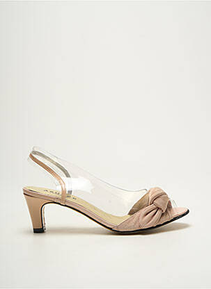 Pantofi cu toc material neted toc de 4 la 6 cm roz AZUREE femeie