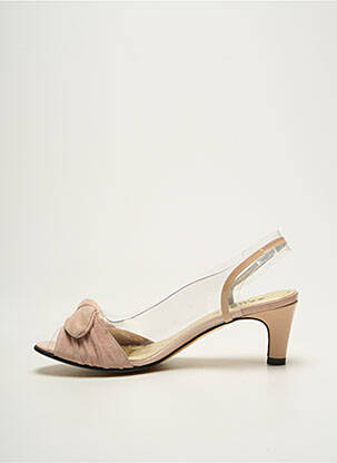 Pantofi cu toc material neted toc de 4 la 6 cm roz AZUREE femeie