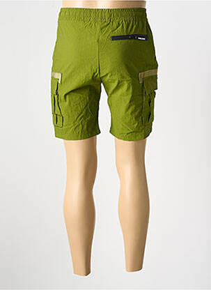 Șort de baie țesătură poplin verde DOUBLEHOOD bărbat
