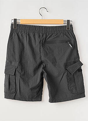 Șort de baie țesătură poplin negru DOUBLEHOOD bărbat