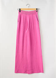 Pantalon larg talie cu cleme talie înaltă roz GERTRUDE femme