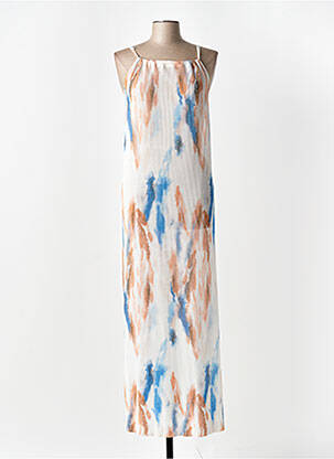 Rochie lungă alb ZARA femeie