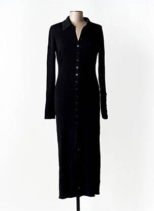 Rochie lungă mâneci lungi mâneci lungi negru H&M femeie
